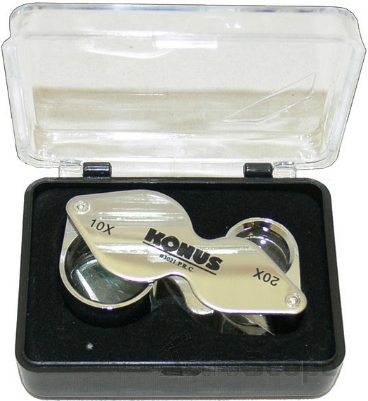 Карманная лупа Konus Linen Tester 10x-20x Dual Lens - Фото 1
