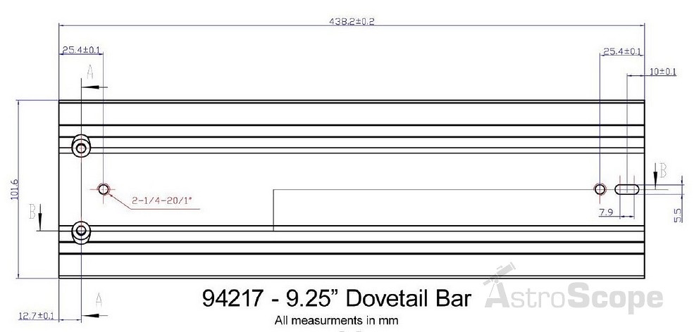 Планка Celestron С9 "ласточкин хвост" Losmandy - Фото 2